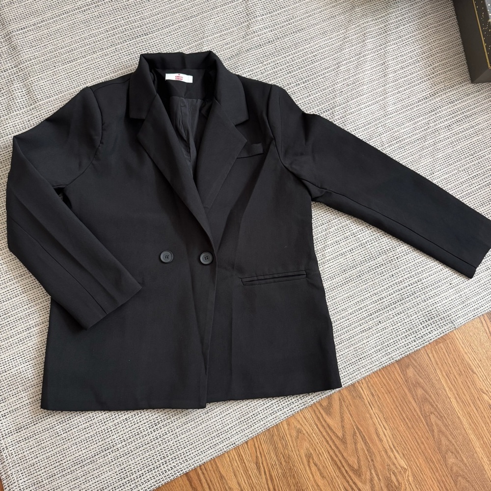 Classic Oversized Black Women's Blazer